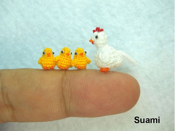 Crochet Delicate Miniature Animals from Japanese Artist 17