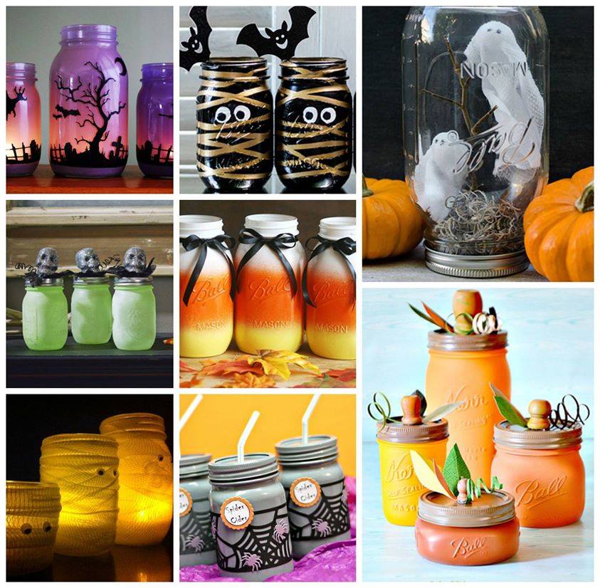 19 Fantastic Halloween Ideas Using Mason Jars DIY Cute Little Orange Lanterns