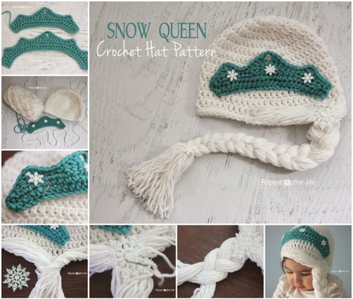 Snow Queen Crochet Hat Pattern