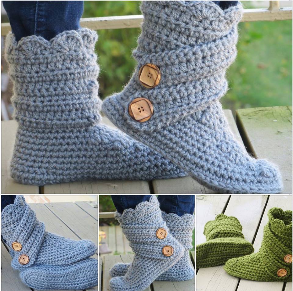 Crochet Boots DIY Fancy Crochet Slipper Boots Free Pattern and Tutorial
