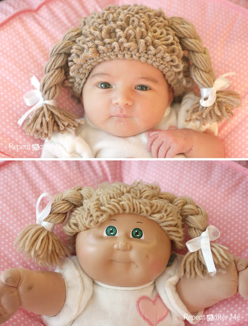 Cabbage Patch Doll Hat Crochet Cabbage Patch Doll Hat 80s Revival