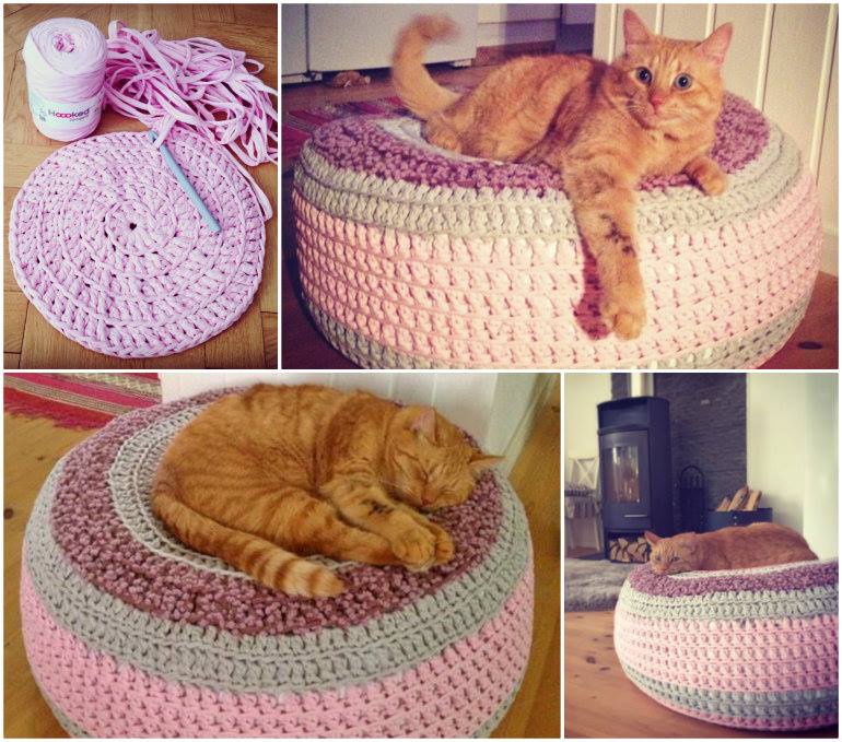 crochet cat bed wonderfuldiy