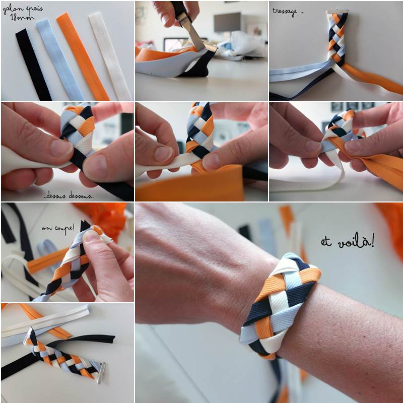 Woven Ribbon Bracelet Wonderful DIY Pretty Flat Ribbon Bracelet