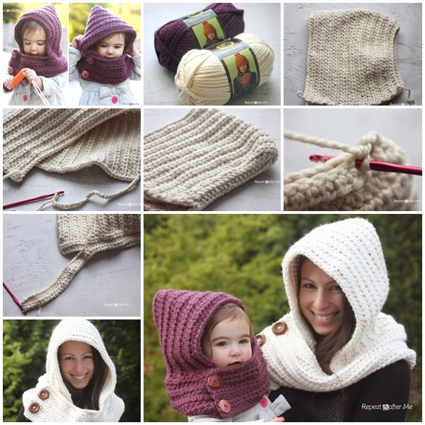 Hood Free Patterns Wonderdiy1 Wonderful DIY Crochet Hood with Free Patterns