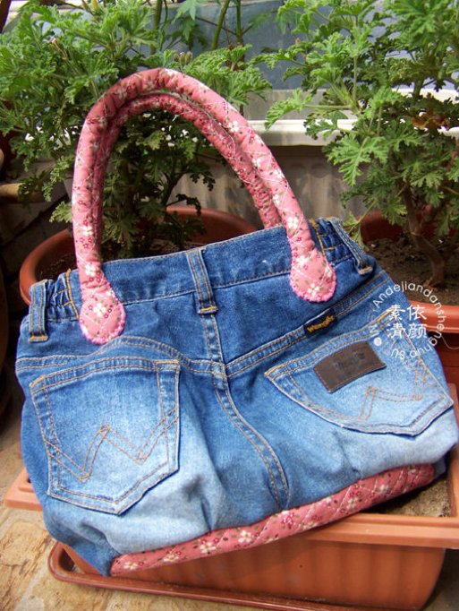 old jeans tote bag