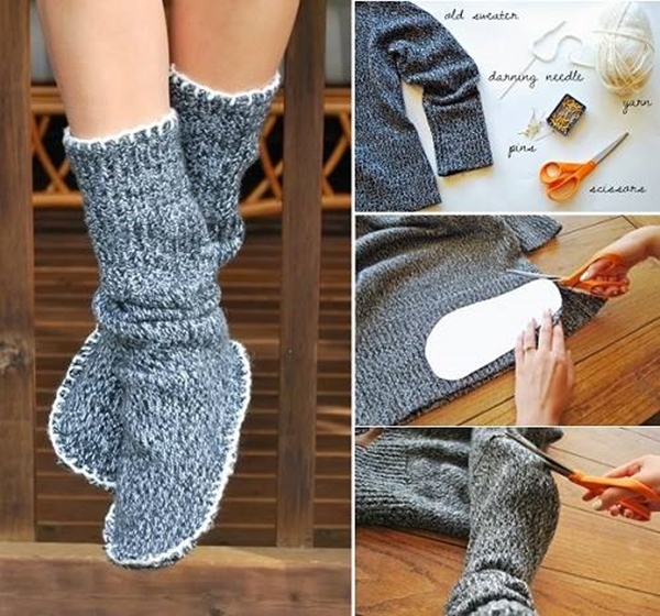Sweater Slippers Boots F