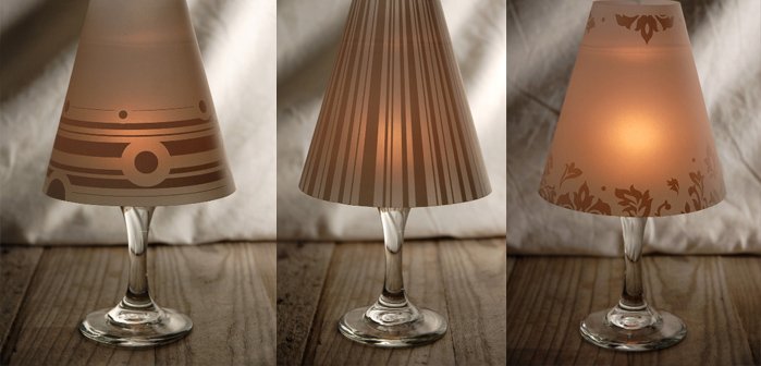 Exquisite Wine Glass Lampshade Exquisite DIY Wine Glass Candle Lampshade