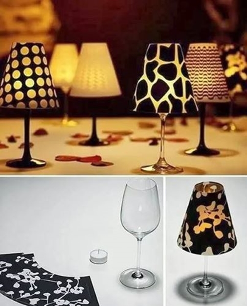 Wine Glass-Candle-Lampshade-F