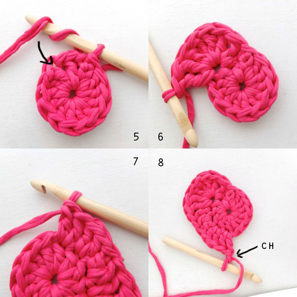 Crochet Heart Storage Basket 13