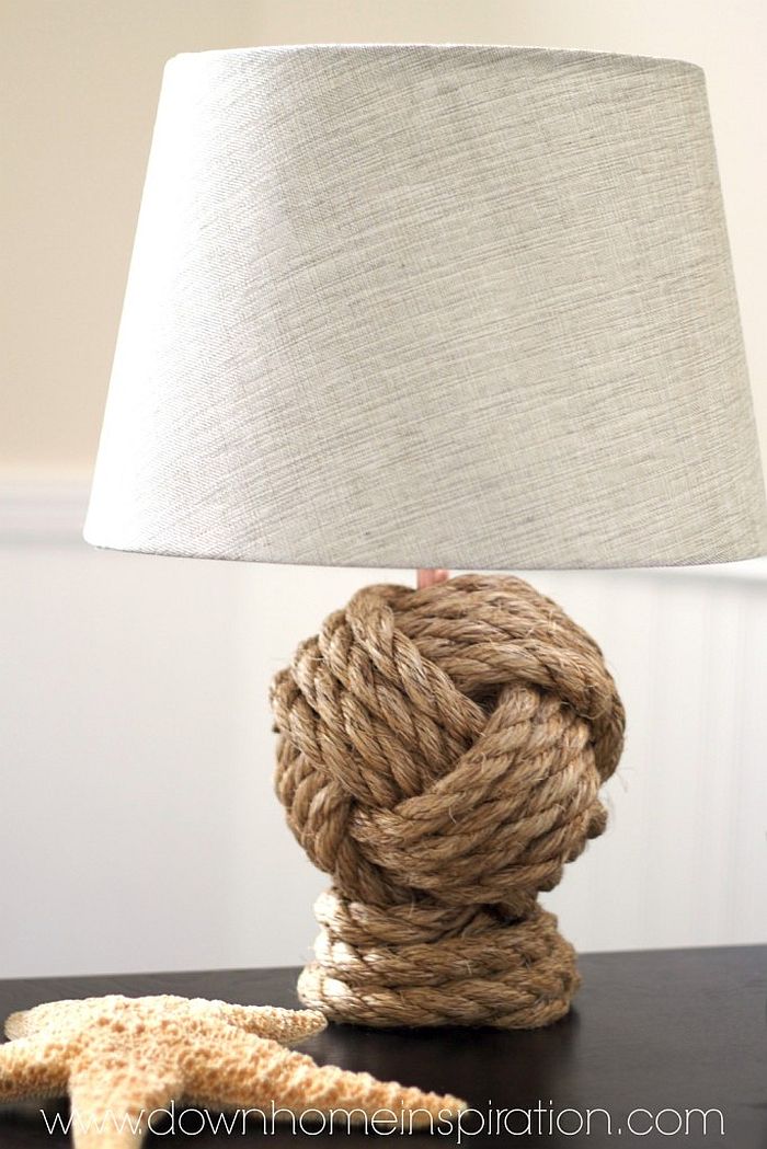 Pottery Barn-Inspired Knot Light DIY 7 Decorating Ideas for Bringing the Beach Home