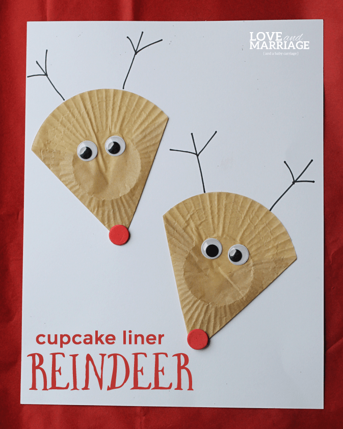 Cupcake Liner Reindeer