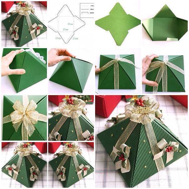 Pyramid Christmas Tree Gift Box DIY Fantastic DIY Pineapple Shape Gift Chocolate and Champagne