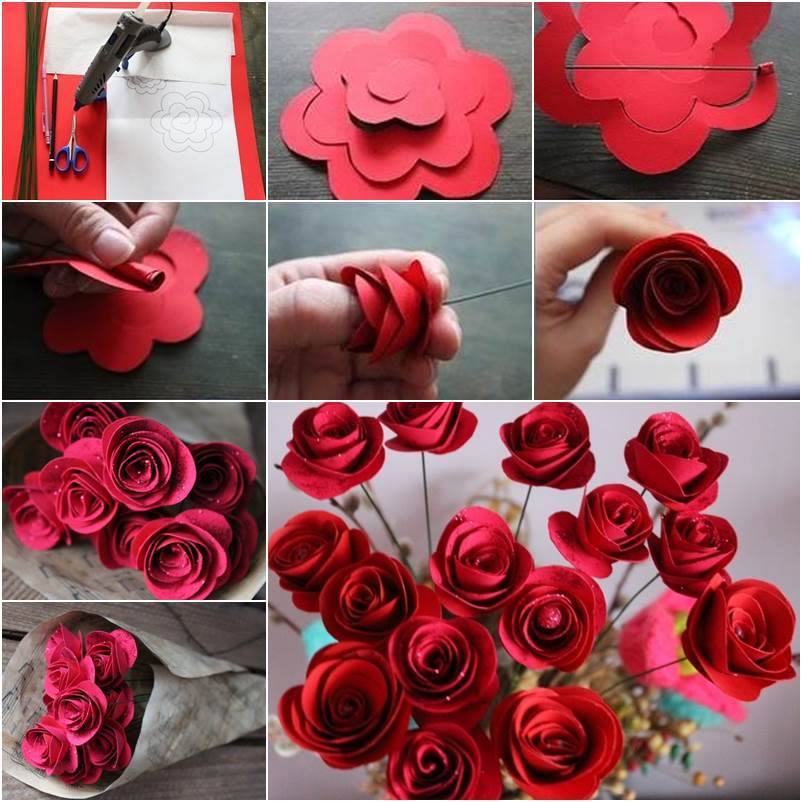 DIY Paper Rose Beautiful DIY Red Paper Rose