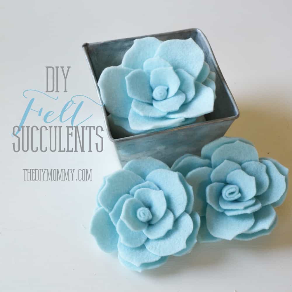 Beautiful project involving felt flowers and succulents