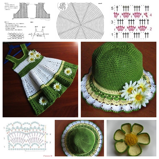 Crochet Girls Dress Hat Set F Crochet Girls Hat and Dress Set Tutorial and Guide