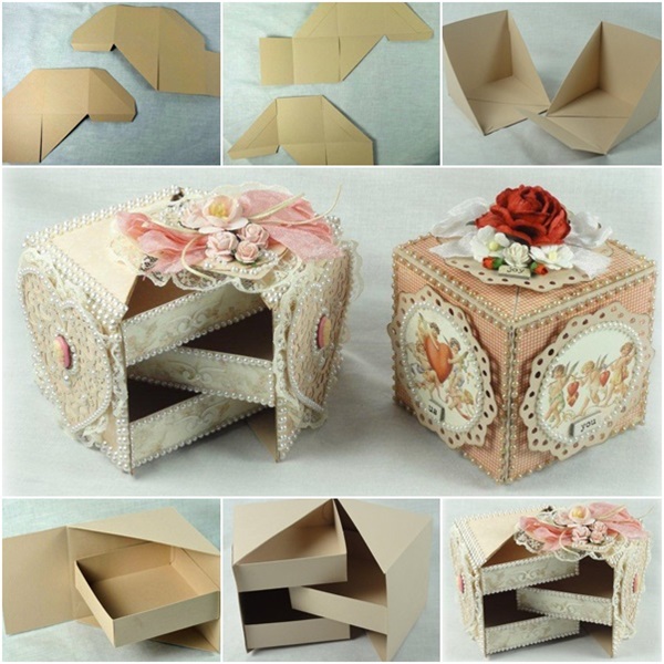 Secret Jewelry Box Made of Cardboard F Beautiful Secret Jewelry Box Made of Cardboard