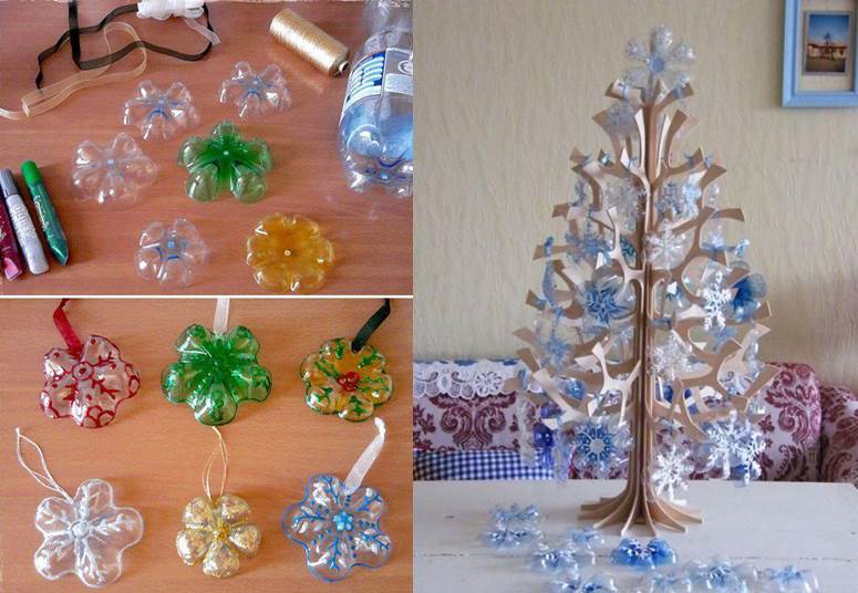 DIY Snowflake Ornaments for Plastic Bottles Fantastic DIY Snowflake Ornaments for Plastic Bottles