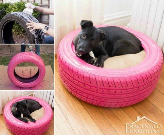 DIY Cozy Pet Bed with Tires