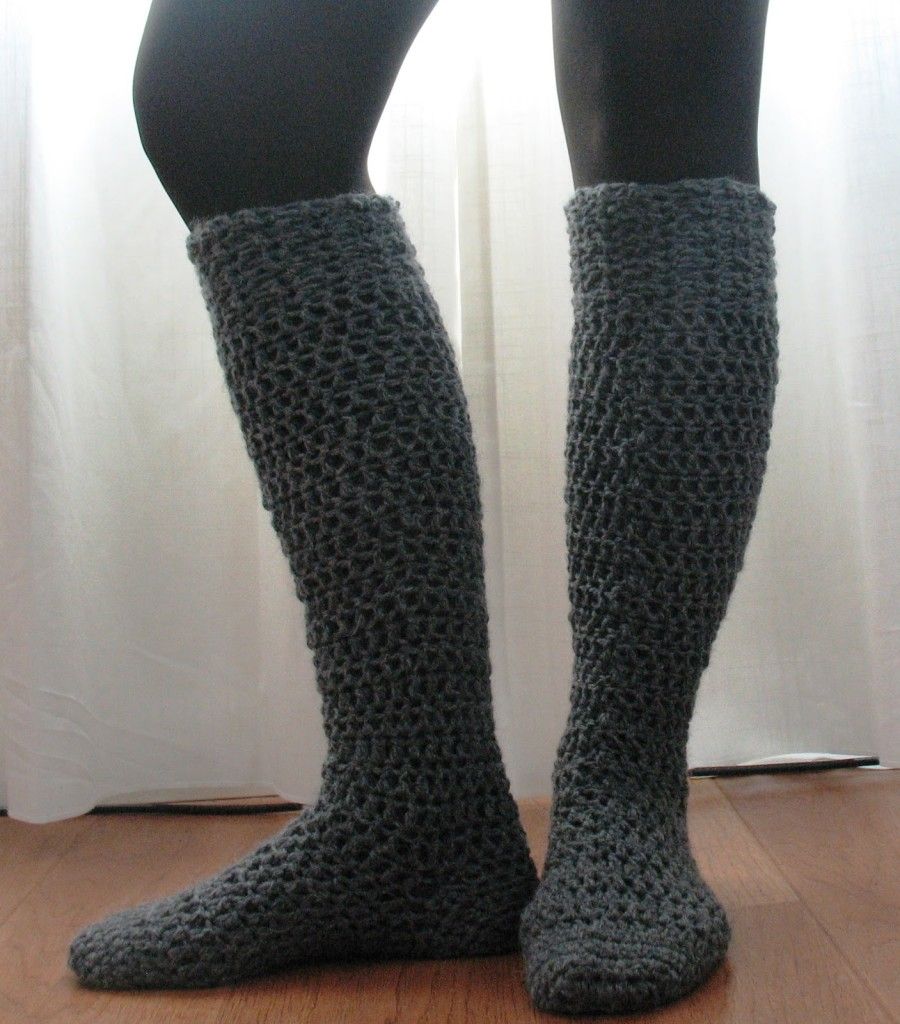 Knee Tall Socks DIY Crochet Socks to Help You Fight the Winter Cold