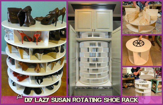 DIY Lazy Susan Shoe Cabinet (Video)