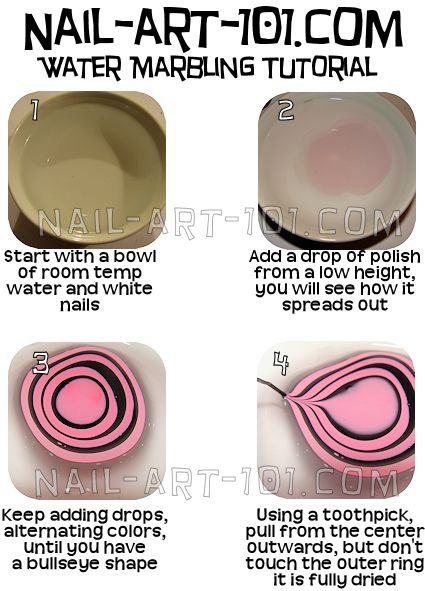 Water Marble Tutorial 1 DIY Water Marble Nail Art with Salon Quality Results