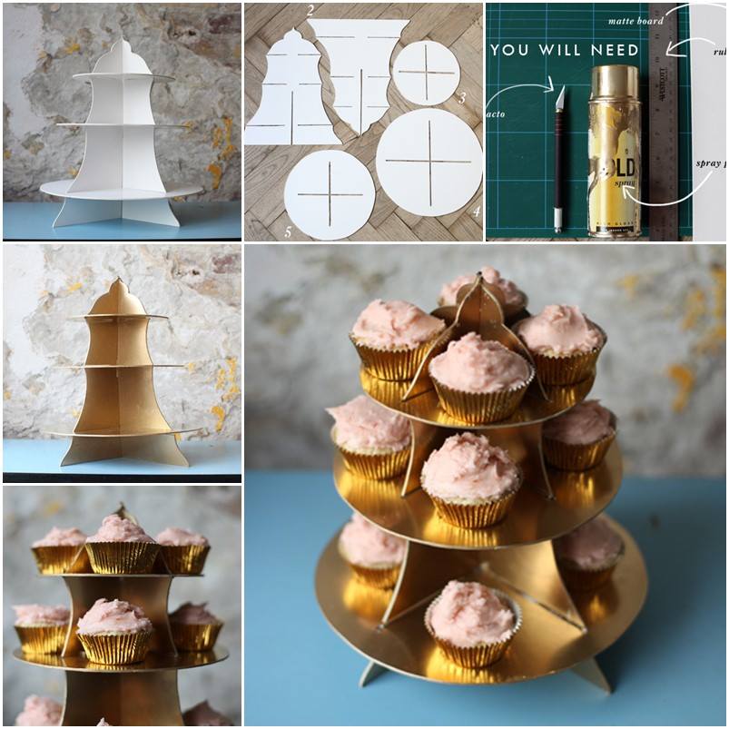 Cupcake Stand F Easy DIY Cupcake Stand Free Template Guide