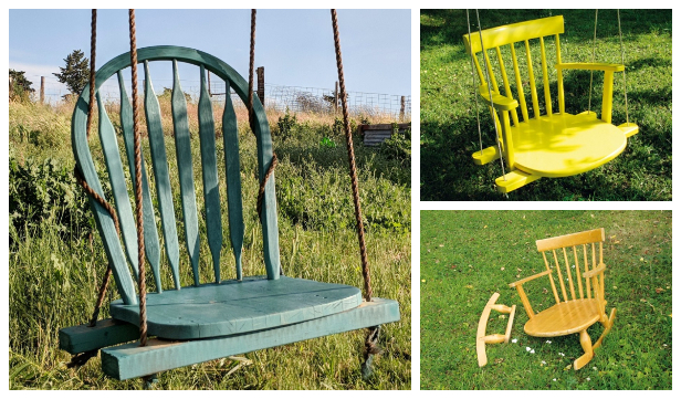 Easy Recycled Chair Swing DIY Tutorial