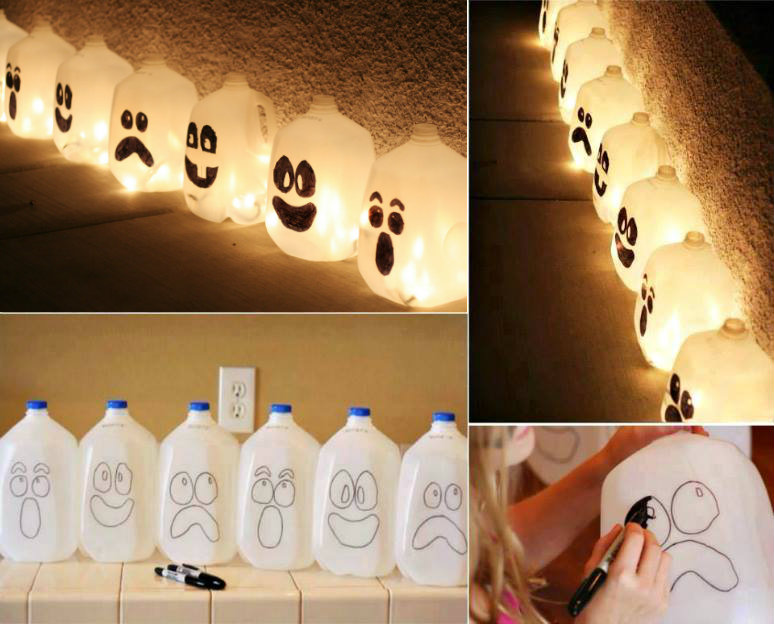 Halloween Milk Jar Lantern Fantastic DIY for a Milk Jar A Simple Halloween Lantern