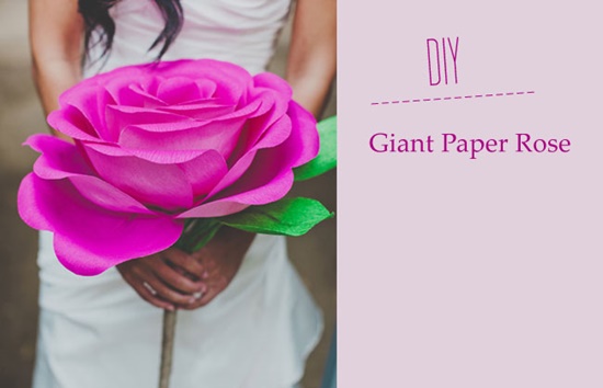 DIY Giant Paper Rose 01 Wonderful DIY Giant Paper Rose