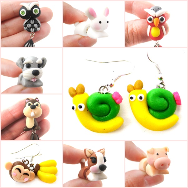 Animal themed polymer clay jewelry wonderdiy Wonderful DIY super cute polymer clay animals