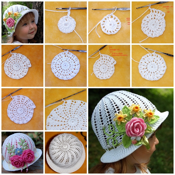 diy crochet pretty panama girl hat F31 gorgeous crochet hat for little princess free pattern and guide