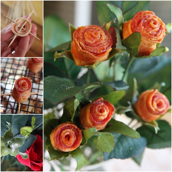 How to DIY Edible Bacon Rose Bouquet