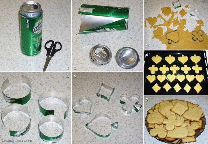 Make your own cookie cutter from a soda can