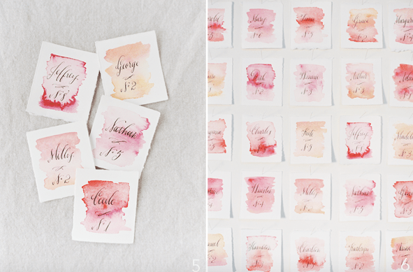 Seductive and organized: DIY place cards