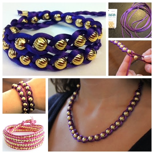 Braided Bracelet with Beads F Wonderful DIY Braided Bracelet with Beads