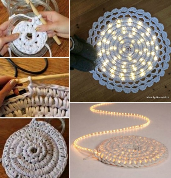 Crochet Night Light 550x572 ​​Wonderful DIY Crochet Light Living Room Rug