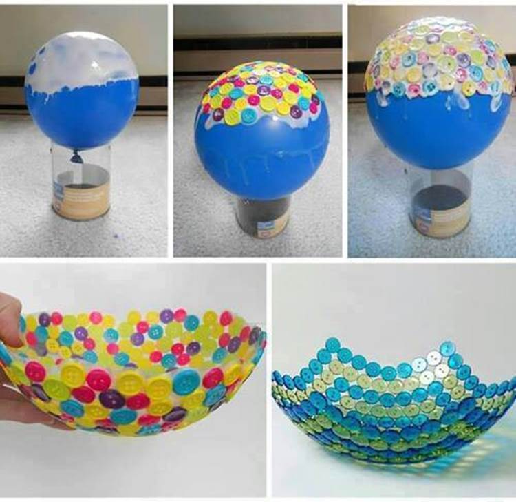 DIY Creative Button Bowls Fantastic DIY Cute Button Bowls