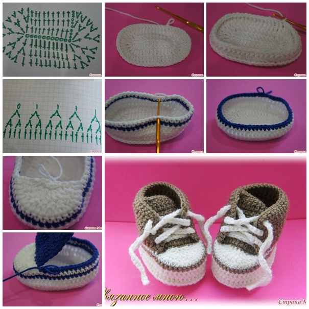 Crochet Baby Sneakers F Wonderful DIY Cute Crochet Baby Sneakers