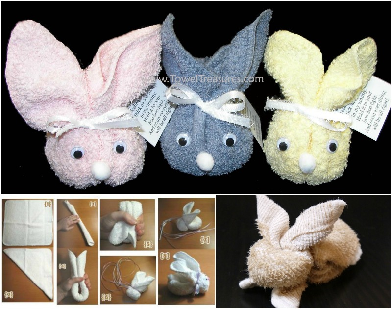 cute towel bunny wonderdiyf wonderful DIY cute towel bunny