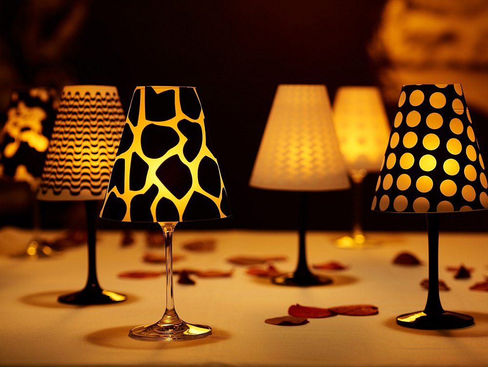 Wine Glass Lampshade Creative Wonderful DIY Wine Glass Candle Lampshade