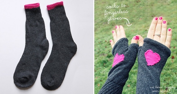 Fingerless Gloves Made With Socks 1 Wonderful DIY Fingerless Gloves from Socks