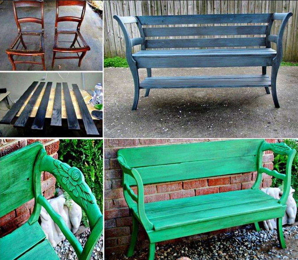 Chair Bench Makeover Wonderful DIY Upcycled Cycle Chair Bench