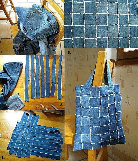 Reuse old jeans to make new handbags Make beautiful DIY new handbags from old jeans