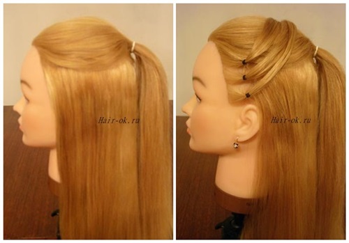 Stylish High Ponytail With Side Nets 1 Fantastic DIY Stylish High Ponytail With Side Nets