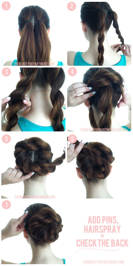 Braided Rope Bun Hairstyle 1 Fantastic DIY Twisted Double Rope Bun Hairstyle