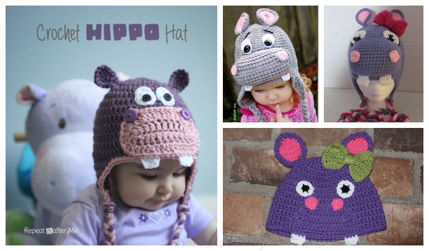 Crochet Hippo Hat Free Crochet Patterns and Paid