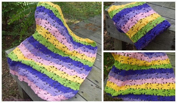 Crochet Spring Blanket Free Crochet Pattern