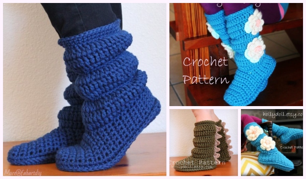 DIY Crochet Holly Doll Slipper Boots Crochet Pattern
