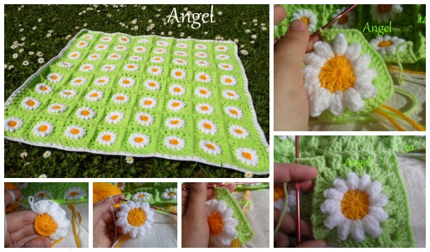 DIY Crochet Wild Daisy Blanket (Video)