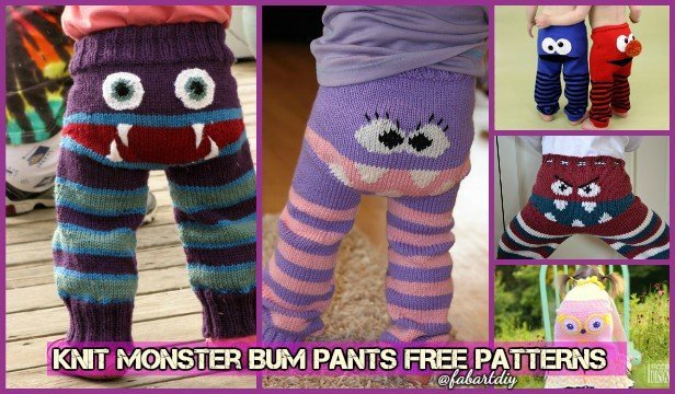 DIY Cute Knit Monster Pants Free Pattern